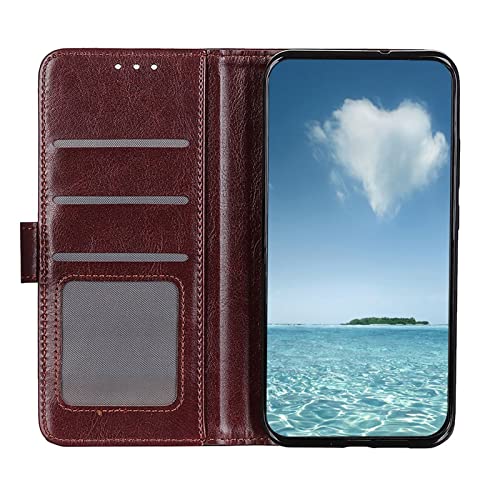 Coque Honor X8b antichoc texture Crazy Horse marron anti-rayures durable