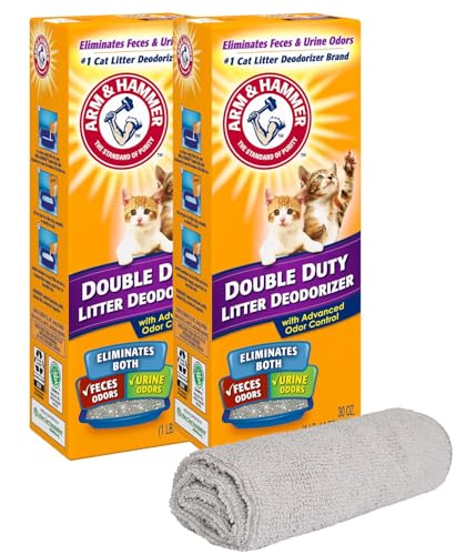 PURPUR Cloth and Litter Baking Soda Double Duty Cat Litter Deodorizer 30 OZ (2 Boxes) Bundle