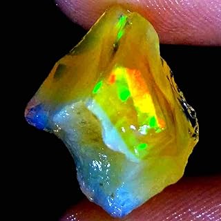FIRE OPAL 05.40 Cts.NATURAL FIRE ETHIOPIAN OPAL Ring Necklace Multi Flash Fire Opal Rough Gemstone | Natural Opal Stone | Raw Crystal Gemstone | Ethiopian Gemstone For DIY Jewelry Making Supplies, millimeter, Stone, loose gemstones