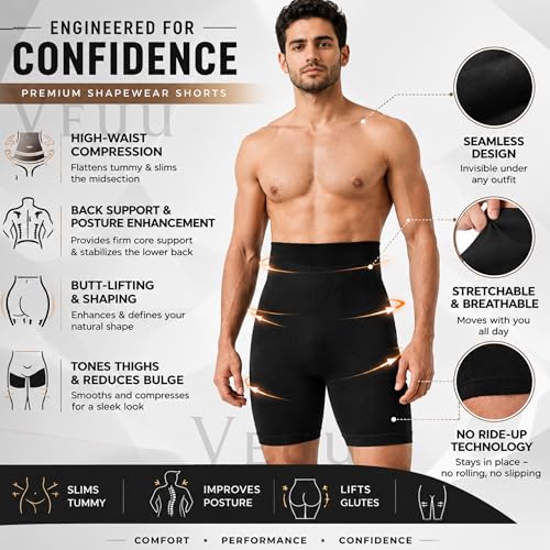 Image of Tummy Tucker Men Shapewear Body Shaper for Men's Body Men's Seamless Shaper Slimming Compression Underwear Body Shaper for Men Tummy Control