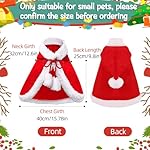 Disfraz Navidad para Perros Gatos, Accesorios Ropa Navideño Manto de Mascota, Capa con Capucha Traje Decoración Navideña, Regalo Collar Roja Disfraces Navideños Abrigo Cabo para Perro Gato Pequeños 4 Disfraz Navidad para Perros Gatos, Accesorios Ropa Navideño Manto de Mascota, Capa con Capucha Traje Decoración Navideña, Regalo Collar Roja Disfraces Navideños Abrigo Cabo para Perro Gato Pequeños