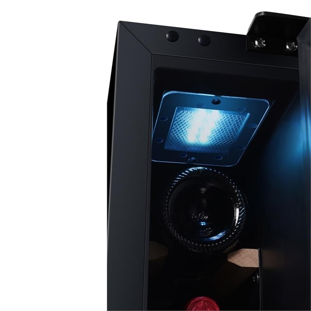 Pemberly Row 9 bottle Built-in/Freestanding Wine Ref with 7 color LED Lights