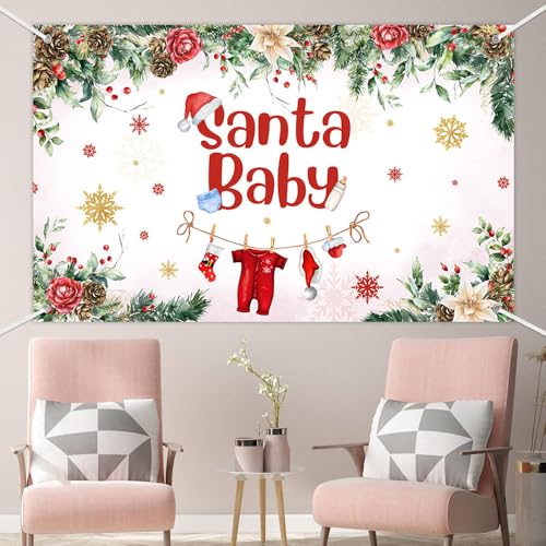 Fournitures de fête prénatale avec arrière-plan sapin de Noël et flocon