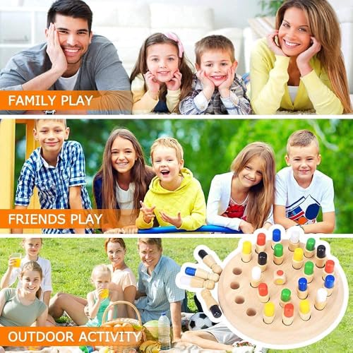 Image of Memory Chess Game, Memory Game for Kids, Board Games, Educational Intelligent Games Toys for Boys and Girls Fun Adults at Home Toys for 6 Year Old Boy funzone Puzzle Game for Kids