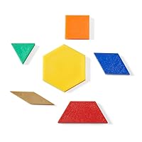 Vista 6 de hand2mind Bloques de patrones de plástico, formas geométricas para niños, juego de patrones, bloques de patrones para niños pequeños, formas