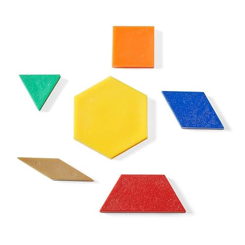 Miniatura 6 de hand2mind Bloques de patrones de plástico, formas geométricas para niños, juego de patrones, bloques de patrones para niños pequeños, formas de