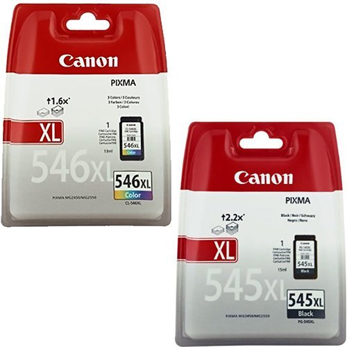 Price comparison product image Canon Genuine Black & Colour XL High Capacity Ink Cartridges for Canon PIXMA MX495 Printers