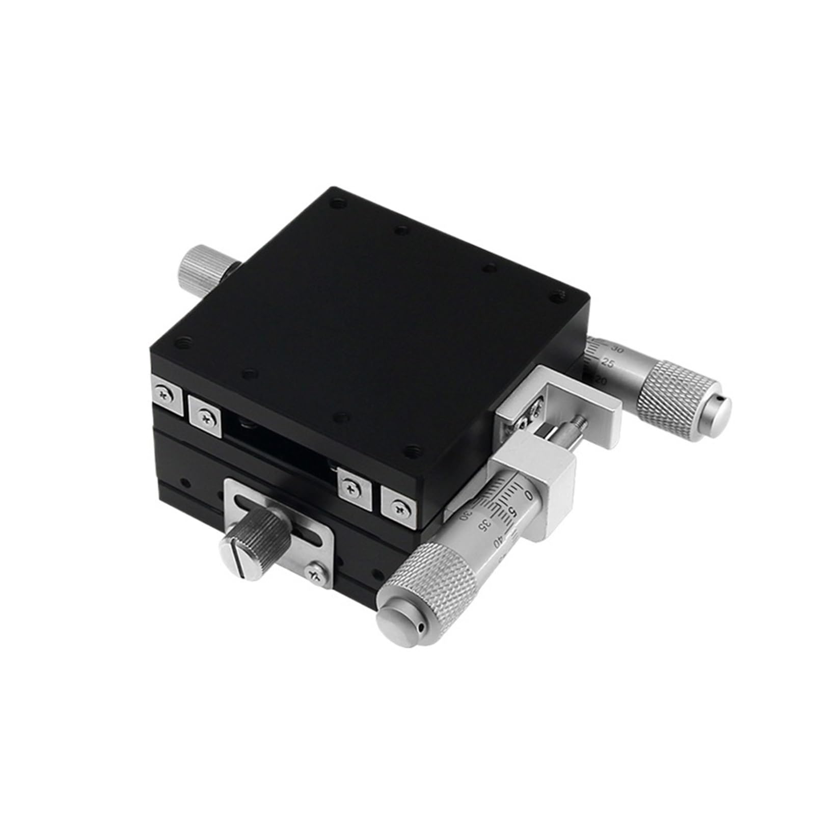 IGNVXMGKP Trimming Guide Rail Micrometer Optical Table Displacement Platform X/XY/XYZ Axis Manual Sliding Table Precision Knob Table(XY-axis Right,40x40mm Table)