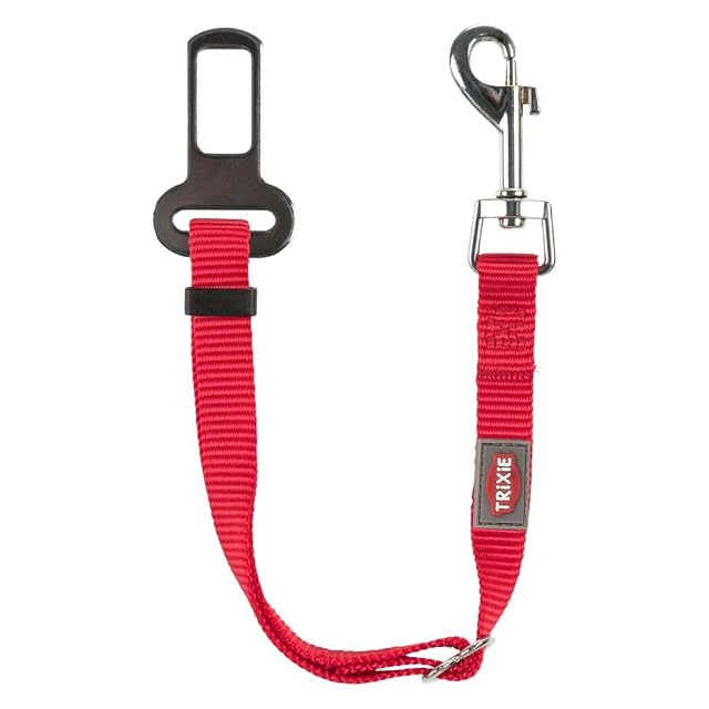 Foto 3 de 6 de TRIXIE - Arnés para Coche para Gatos, Rojo, Ajustable 20–50 cm, Incluye Correa Corta con Mosquetón, Acolchado…
