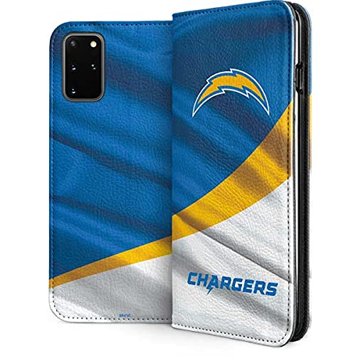 SkinitFolio Phone Case Compatible with Galaxy S20 Plus - Officially Licensed NFL Los Angeles Chargers Design