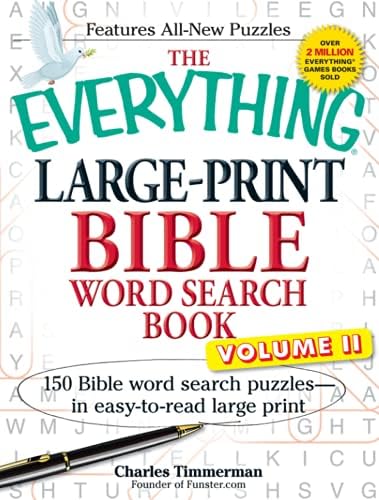 The Everything Large-Print Bible Word Search Book, Volume II: 150 Bible Word Search Puzzles in Easy-to-Read Large Print: 2