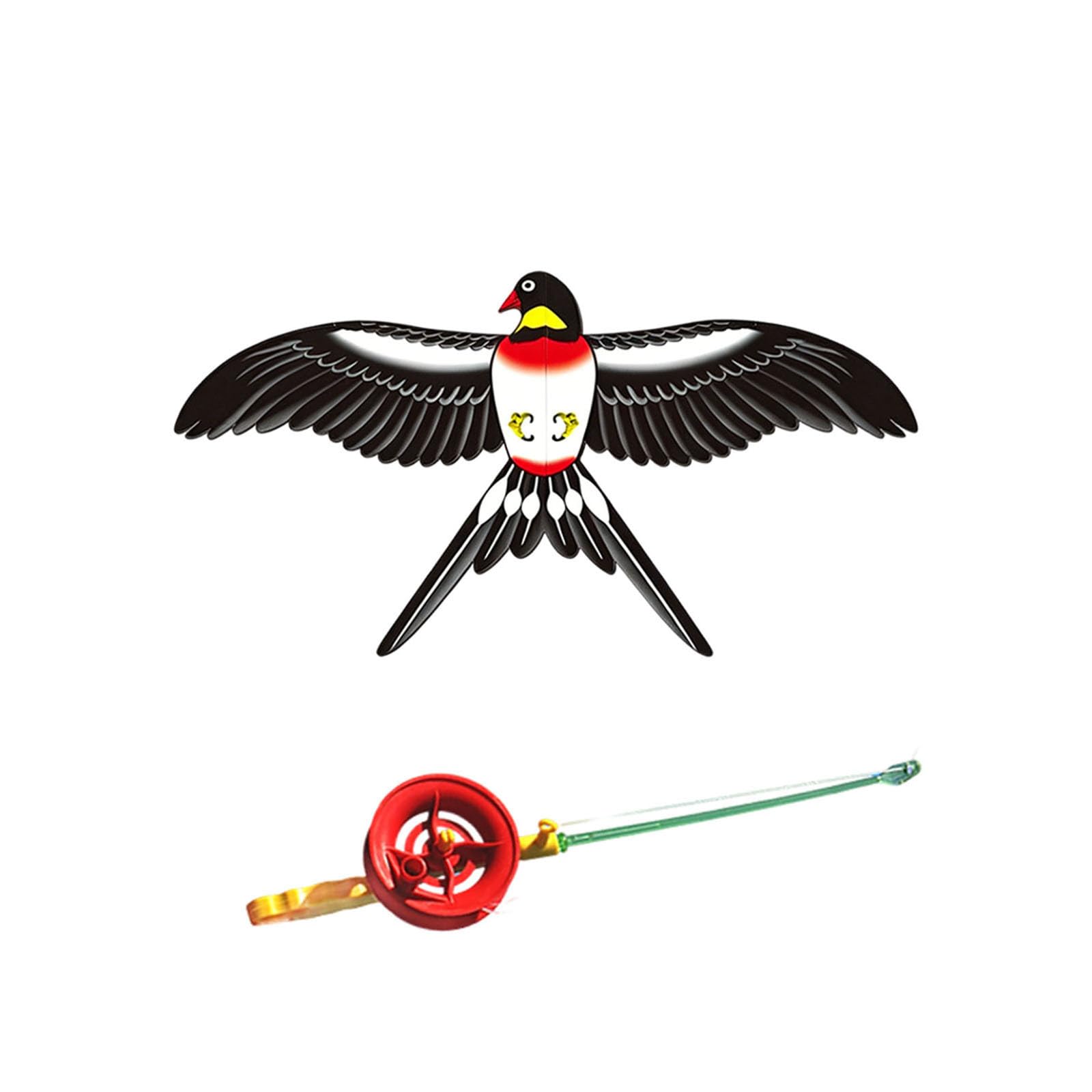 Kites for Kids Ages 4-8 Easy to Fly, Fishing Rod Kite Set with Dynamic Blue Eagle Design, Telescopic Pole for Outdoor Play, Children's Flying Toy with Adjustable Line