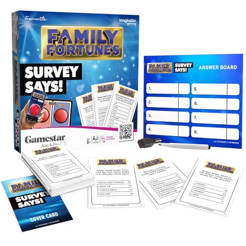 Family Fortunes Board Game - Complete With 100 Survey Questions Competing With Family and Friends Has Never Been So Much Fun