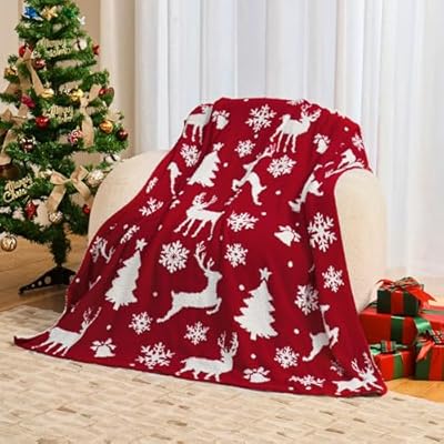 LLARREH Christmas Blanket Double-Side Print 50x...