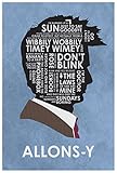 The Doctor. David Tennant. Allonsy. Giclee Art Print Poster by Artist Asher Person 12' x 18'