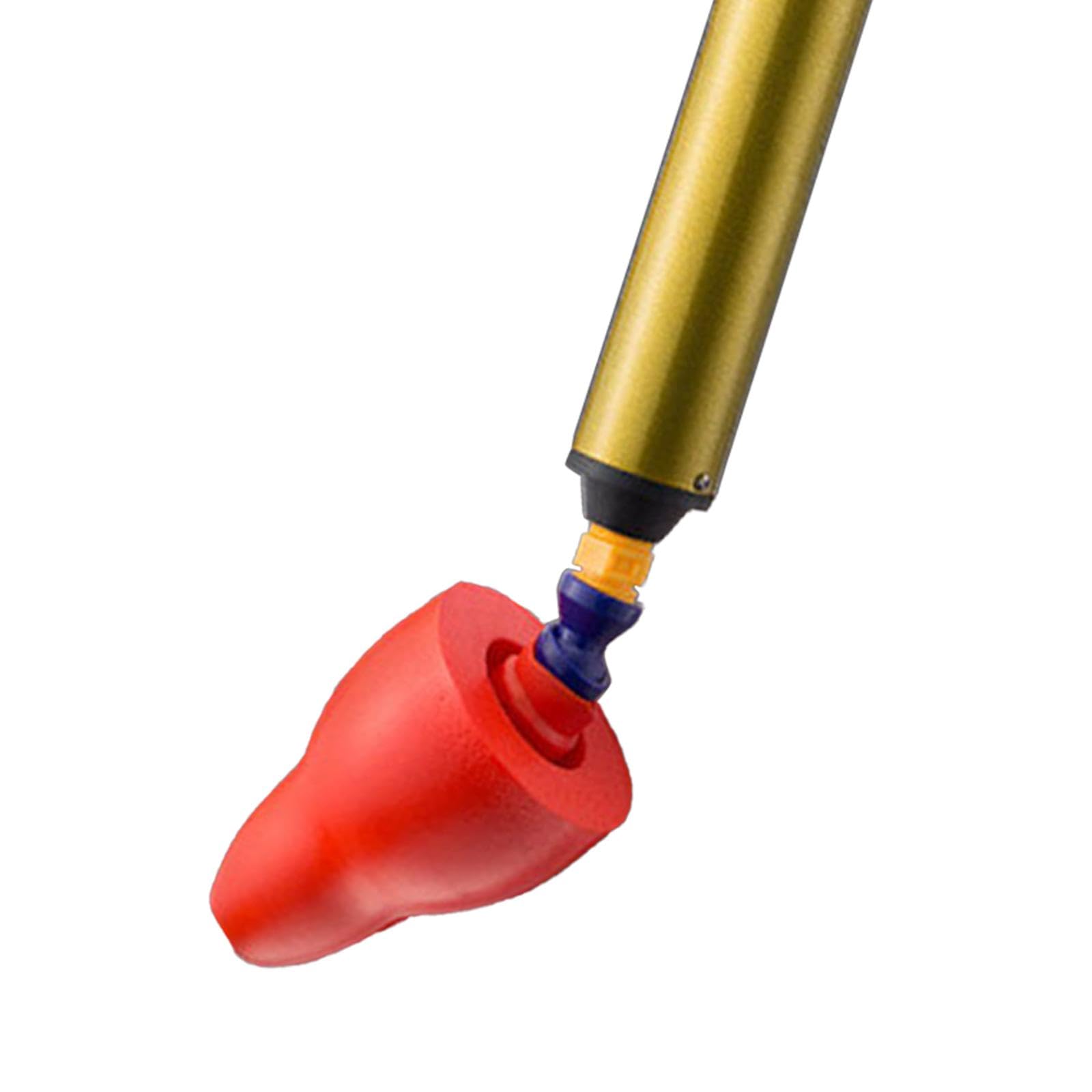 B Baosity Déboucheur de Toilettes, Nettoyeur de Canalisations Haute Pression, Déboucheur de Canalisations, Pompe Manuelle En Acier Inoxydable, Déboucheur pour S, Rouge
