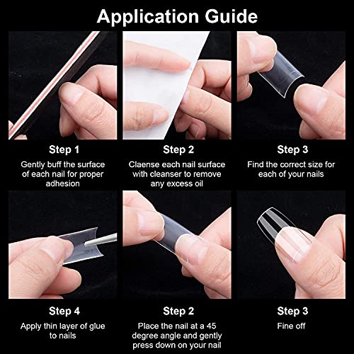 500 Stücke Künstliche Nagelspitzen Gefälschte Nagel Vollständige Abdeckung French Form Nägel 10 Größen Damen Künstliche… – Bild 6