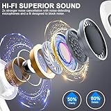 Wireless Earbuds, Bluetooth 5.3 Headphones In Ear with ENC Noise Cancelling Deep Bass Mic, 50H Bluetooth Earphones, Ear Buds Bluetooth Headphones IP7 Waterproof Touch Control for iPhone/Android/IOS - Image 6