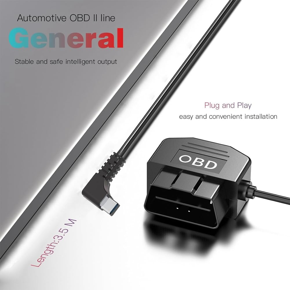 Osmond Dash Cam OBD Hardwire Kit, Dash Camera USB Type C Hardwire Kit