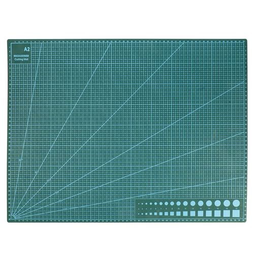 A2 Cutting Mat 60cm x 45cm - Crafting Board Mat Self Healing Double Sided for Quilting Sewing Scrap Booking Fabric & Paper Craft. Flexible Non-Slip (A2-45cm x 60cm)