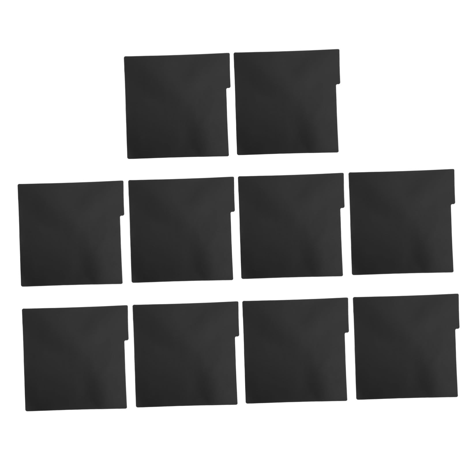 NUOBESTY Separatore di Dischi in Vinile 10 Pezzi in Plastica Nero con Tab | Classificazione e Ricerca Rapida, Divisori Vuoti 12, 9x12, 5 Pollici, per Libreria e Sala Audio