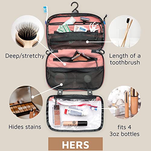 Toiletry-Bag-Kit-Set-Hanging-Travel-Toiletry-Bag-311-TSA-Cosmetic-Liquid-Bag-Ultralight-Accessory-Organizer-Pouch-Dusty-Rose