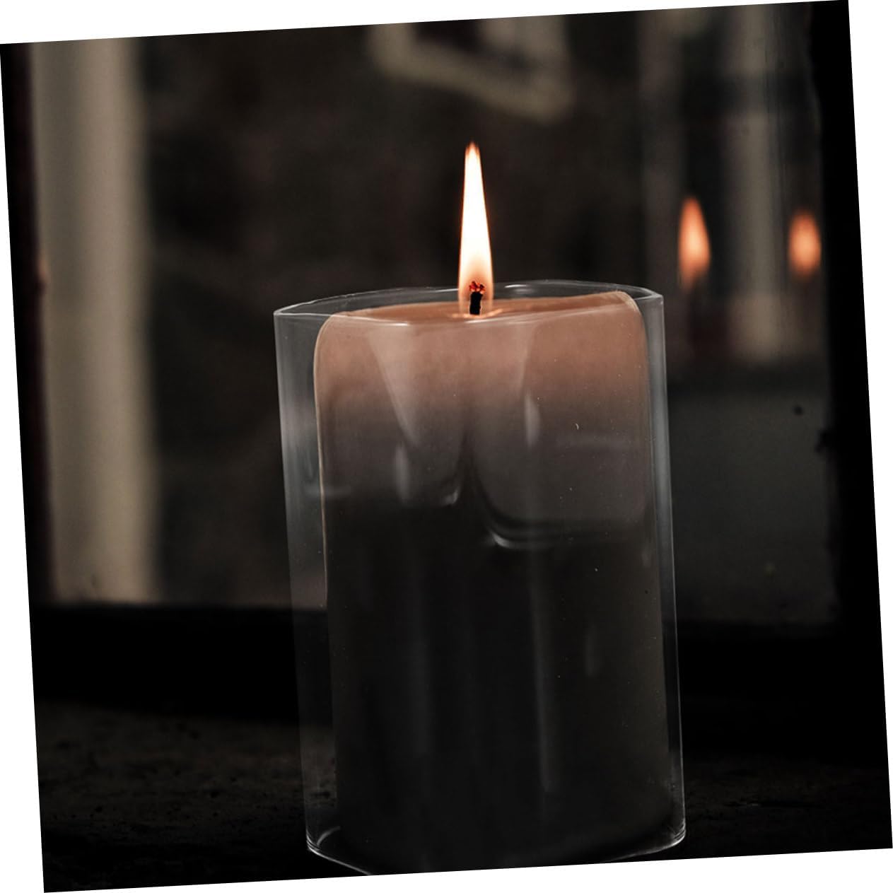 Cabilock Glass Candle Holder Fine Craftsmanship Simple and Chic 6 * 15cm 1pc