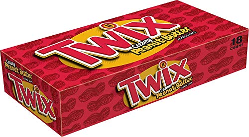 TWIX Peanut Butter Chocolate Cookie Bar Candy, 1.68-Ounce 18-Count Box