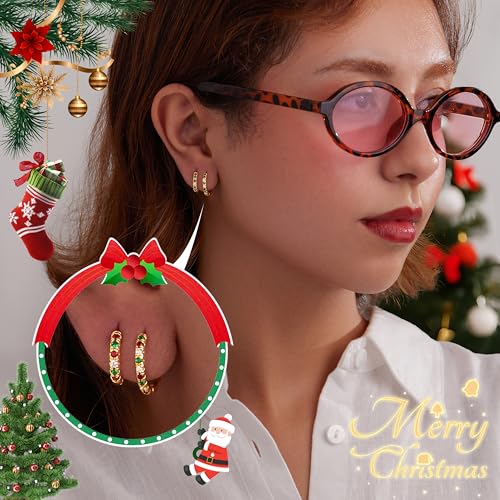 Image of Small Gold Huggie Hoop Earrings Set for Women Men Hypoallergenic 14K Plated Stack Cartilage Earrings, Sterling Silver Multiple Piercing Lightweight Mini Thin Cute Dainty Trendy Jewelry Gifts for Women