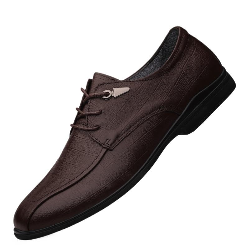 Men Dress Formal Shoes Faux Leather Classic Lace Up Casual Low Top Prom Wedding Plain Toe