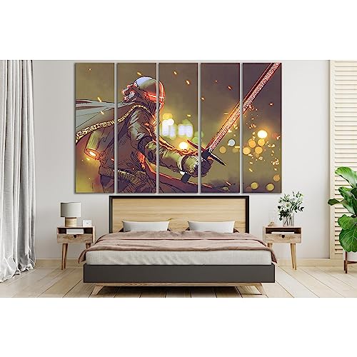 Astro Knight armure futuriste SL1266 grand tableau pour habiller un grand mur vide