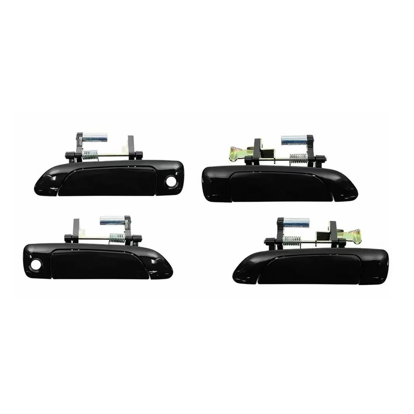 Jkkkks 4Pc Car Exterior Door Handle Replacement For Civic For Sedan 2001-2005 Car Outside Exterior Door Handle Black Front Rear Driver Passenger 72680S5da01 Car Handle Compatible