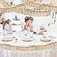 AIYONG 3 Stück Schillernde Metallic Fransen Girlande, 300cm x 30cm Float Fransenvorhänge, Glänzende Quasten Folie, Anhänger Dekorationen für Hochzeit Geburtstag Party, Champagner Gold