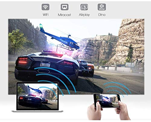 Person wearing headphones connected via Bluetooth to the VIVIBRIGHT GP100UP projector, showing headphone and Bluetooth icons.