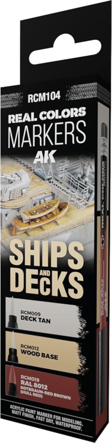 AK Real Colors Marker Set RCM104 Ships & Decks (3pcs)