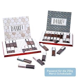 Aufkleber Set für Merci Schokolade (passend für 250g Box mit 20 Riegeln) – Ganz persönlich Danke sagen – Kreative…