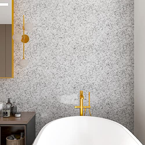 Cre8Tive Granite Wallpaper Peel And Stick 24"X118" Grey Granite Contact Paper For Countertops Waterproof Self Adhesive Removable Marble Decorative Vinyl Wall Paper Roll For Kitchen Bathroom Furniture #TOP4