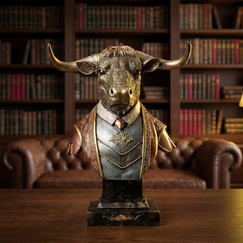 Busto Escultura Toro Steampunk Resina 13 in miniatura 4