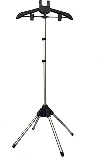 Garment Hanger/Drying Rack/Handheld Clothes Steamer Holder/Fabric Steamer Ironing Steamer Bracket/Pants Hanger/Telescopic Folding Hanger/Garment Steamer Accessories (black)