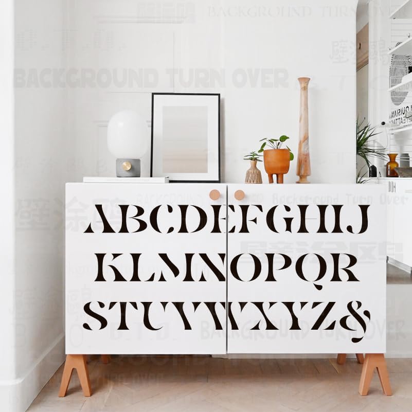 114cm Letter Name Alphabet Sign Stencils For Walls To Paint On The Wall Templates Reusable Crafts Decor Brick Refrigerators Big Floor Painting Machine Template Washing