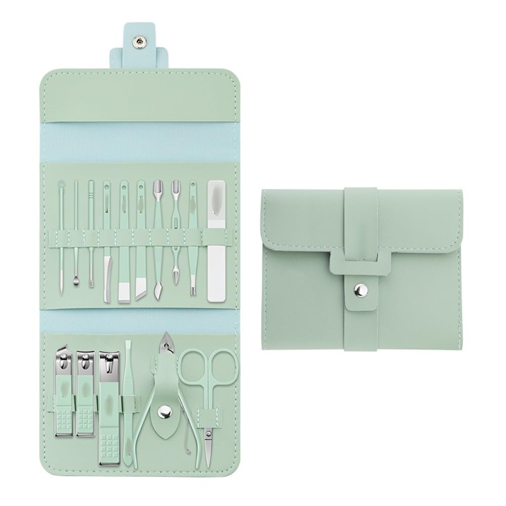 Zestaw do obcinania paznokci 16 Pcs Household Color Nail Clippers Set, Stainless Steel Manicure Kit, Travel Portable Manicure Set,Nail Tech Must Haves Manicure Set nożyczki do paznokci dla mężczyzn i