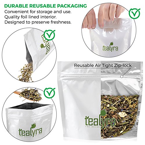 Tealyra - White Coconut Cream - Premium White Tea with Coconut Chips Blend - Loose Leaf Tea - High in Antioxidants - Caffeine Level Low - All Natural Ingredients - 200g (7-ounce) - Thumbnail 2