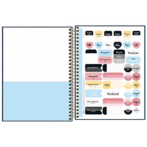 Agenda Espiral Planner Denin M7 2021 Tilibra