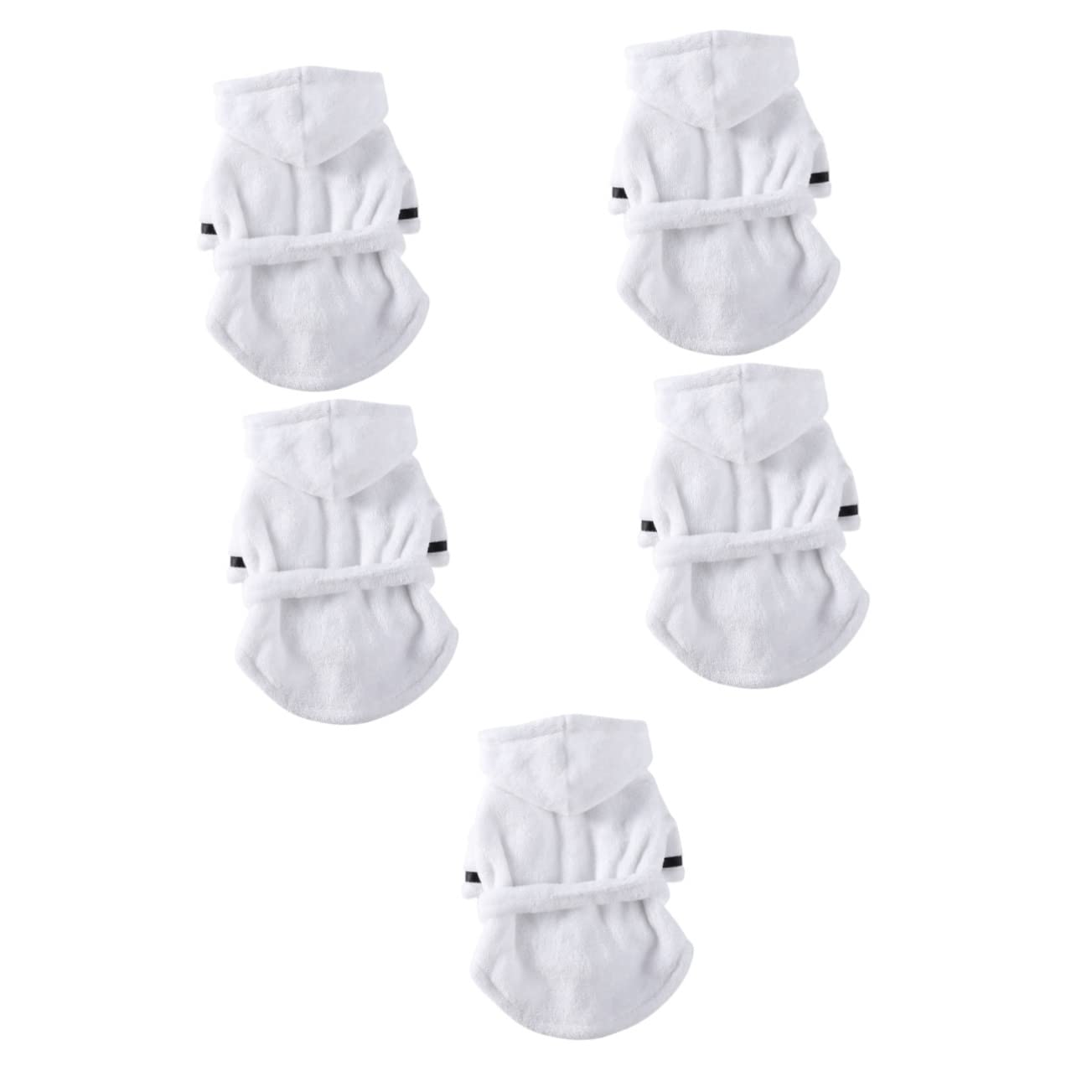 POPETPOP 5 Pezzi di Abbigliamento per Animali Domestici Accappatoio per Cani Accappatoio Assorbente per Acqua Comodo per Cani Elegante
