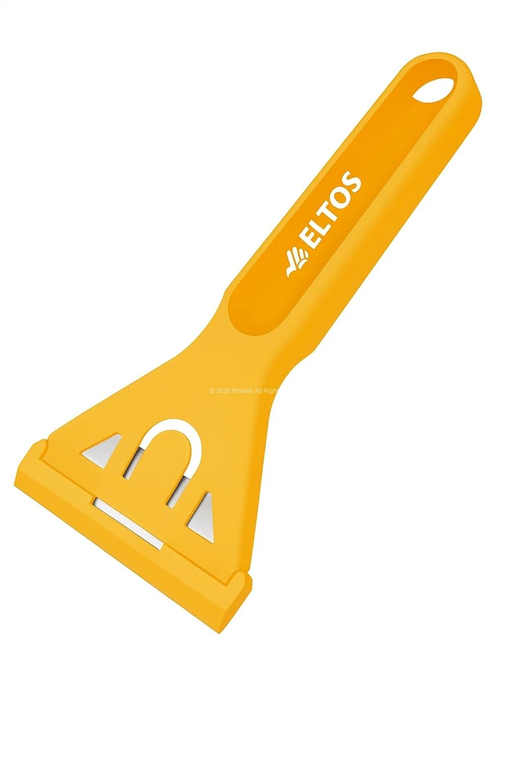 Eltos Cam Kazıma Bıçağı, Plastik, Çelik Uçlu, Ergonomik Saplı, Etiket ve Boya Kalıntısı Temizleyici, 70mm Bıçaklı, Cam Temizliği, Mermer Temizliği, Fırın ve Boya Temizliği için Kazıyıcı (1 Adet)
