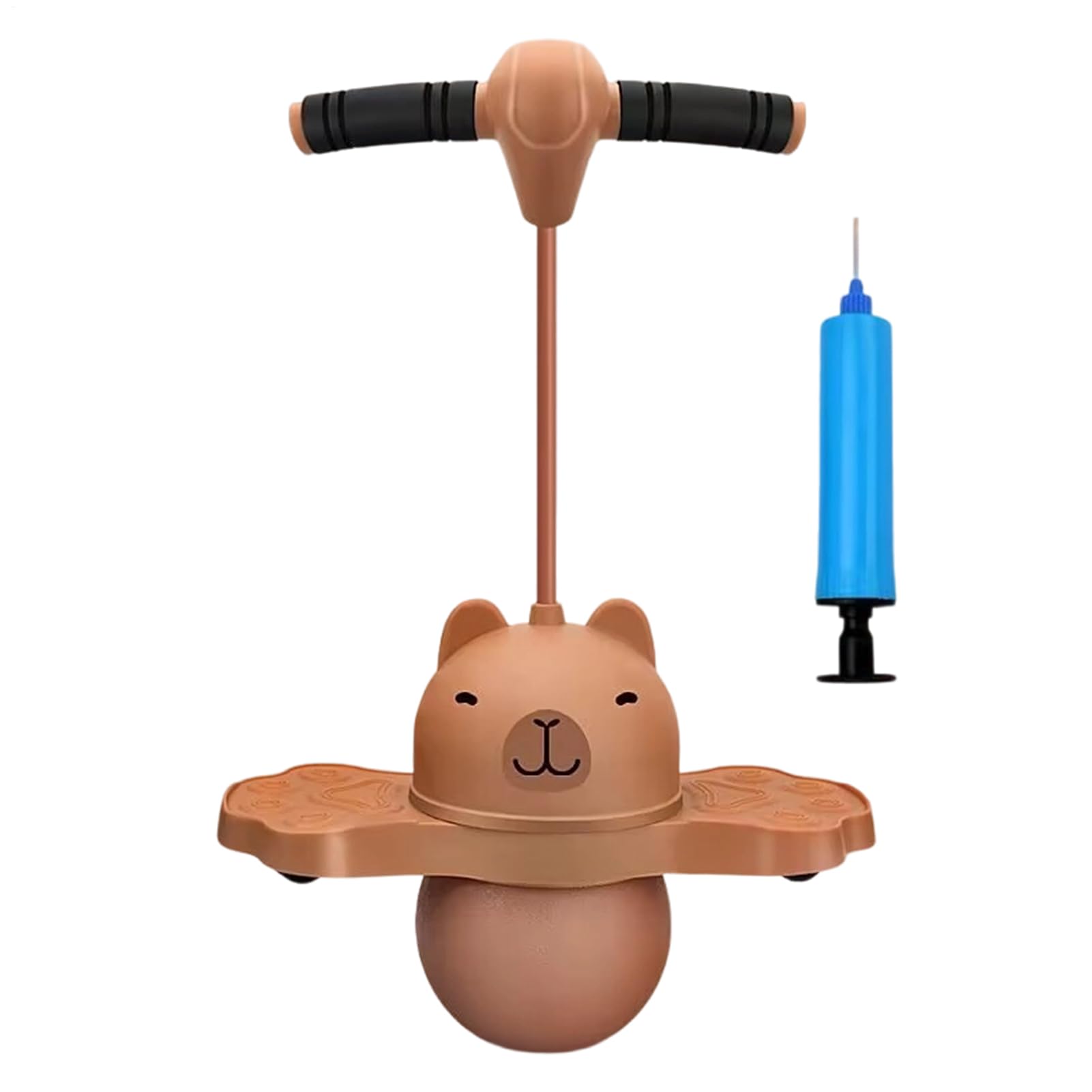 Genérico Palla saltarina per bambini Capibara di equilibrio con pompa a mano | Giocattolo con palla per saltare alto, per bambini e bambine, prescolare, scuola, casa, interni, esterni, esercizi, Natale