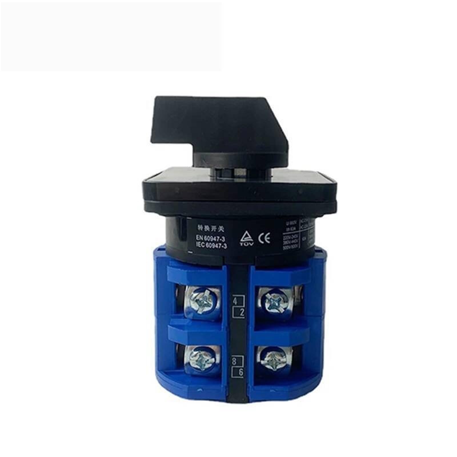 BKGWCSOR LW26-63 Rotary Cam Switch 63A 2 Poles Levels 8 Screws Terminals Multi Position Changeover Selector YMW26-63/2(01) Switches