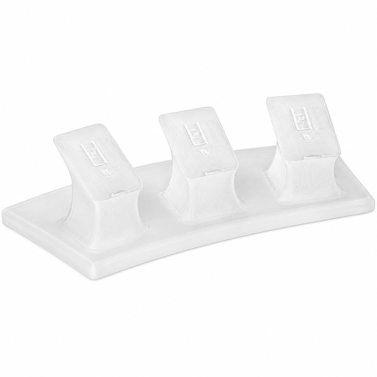 Photo 1 of splash n color Remote Stand Pedestal for Lutron Pico Remote, Elegant Slide & Click Desk Display Holder, Non-Slip Scratch Resistant Base, Lutron Caseta Remote Stand (Crescent Pedestal, White)