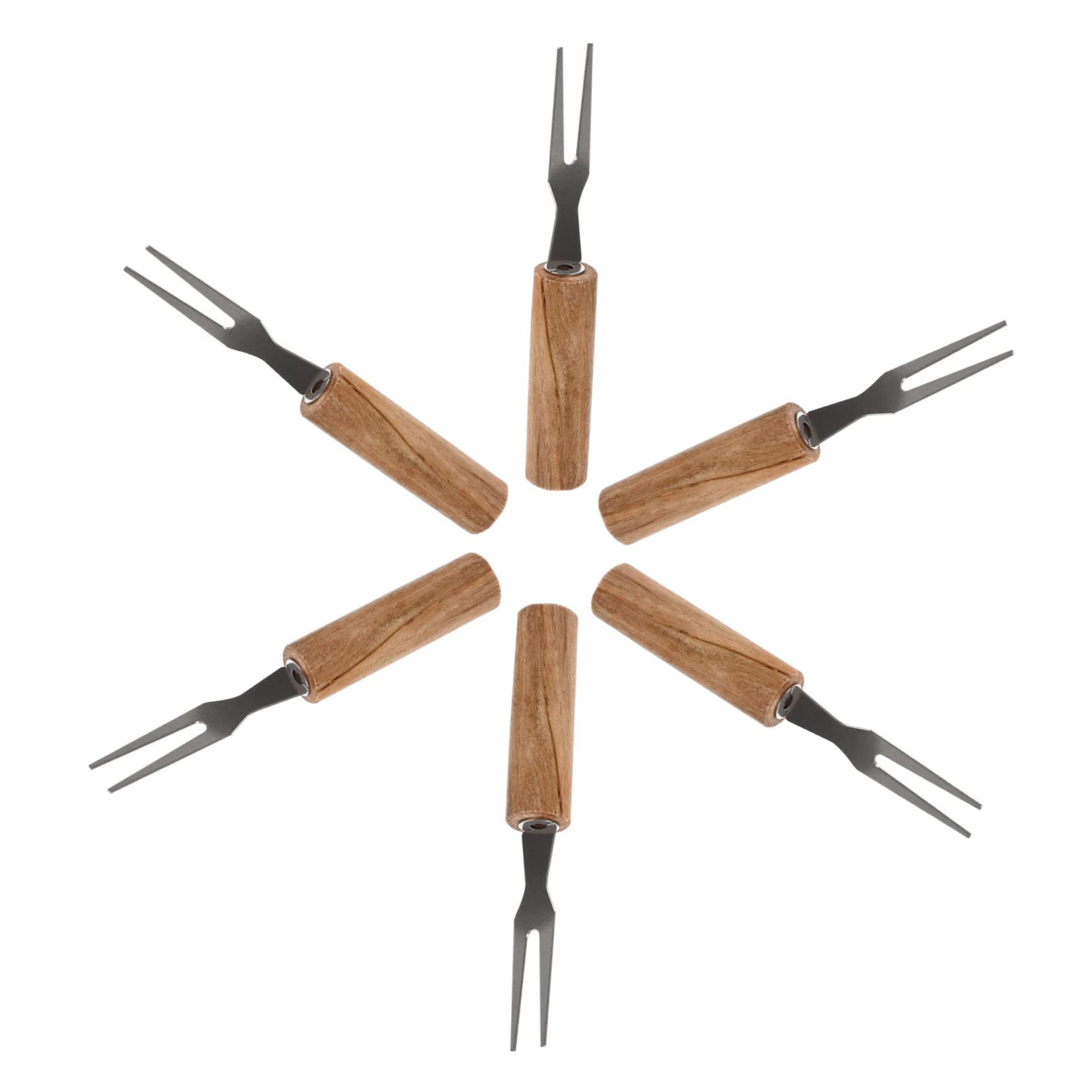 ROMISBABA 6Pcs Portable Bbq Forks Ergonomic Corn Holders for Grilling Corn Cheese Melting Meat and Snacks Easy to Clean Barbecue Tools for Picnics and Camping