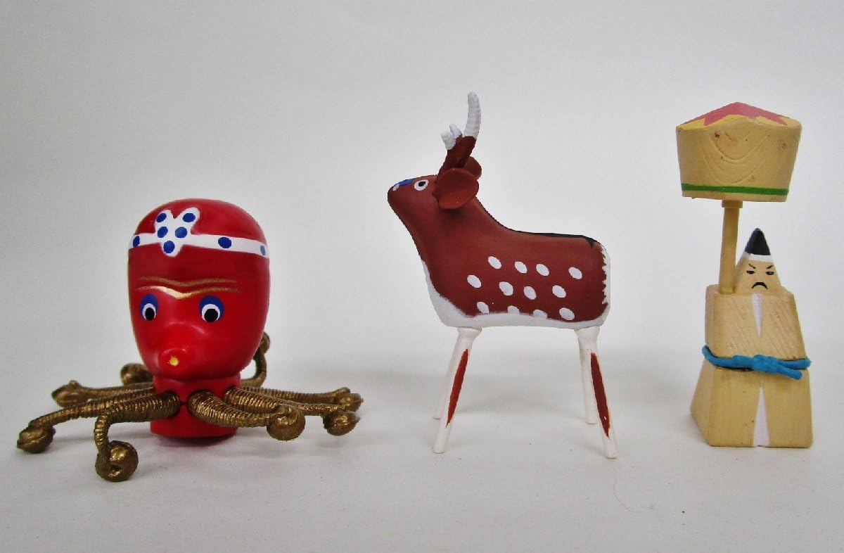 日本全国まめ郷土玩具標本　海洋堂×中川政七商店　シークレット付　専用飾り棚付き Amazon | 海洋堂 中川政七商店 日本全国まめ郷土玩具標本 関東の